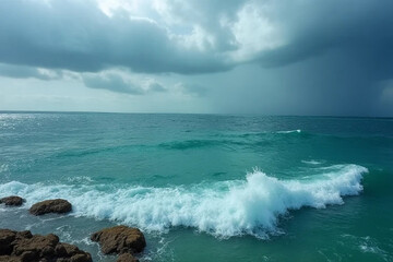 Fototapeta premium waves and rocks