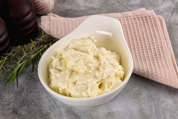 Italian soft young cheese stracciatella