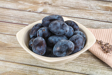 Fresh raw sweet juicy plum