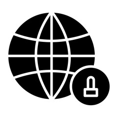 Cybersecurity Glyph Icon