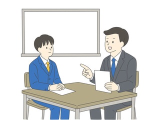 Student counseling session for educational materials