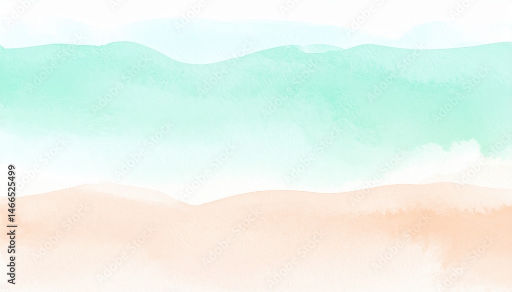 Poster serene abstract landscape digital art tranquil environment soft color palette artistic viewpoint vis