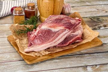 Raw fresh pork meat piece