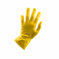 Rubber glove isolated on the white background