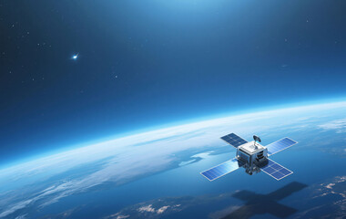 Naklejka premium 위성 기술 기반 비즈니스 컨셉 아이콘 Satellite Technology-based Business Concept Icon