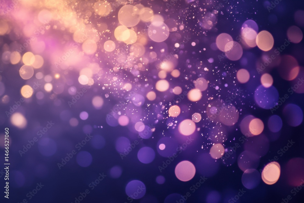 Aufkleber abstract background with blurred bokeh lights in shades of purple and gold creating a dreamy effect