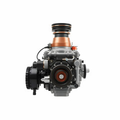 The image of an engine isolated on the white background