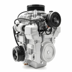 The image of an engine isolated on the white background