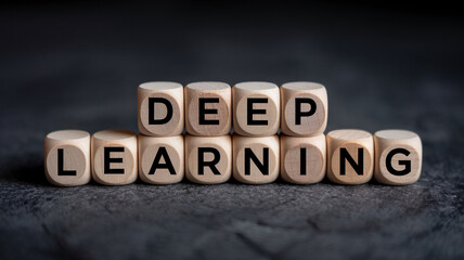 Obraz premium Wooden cubes spelling 