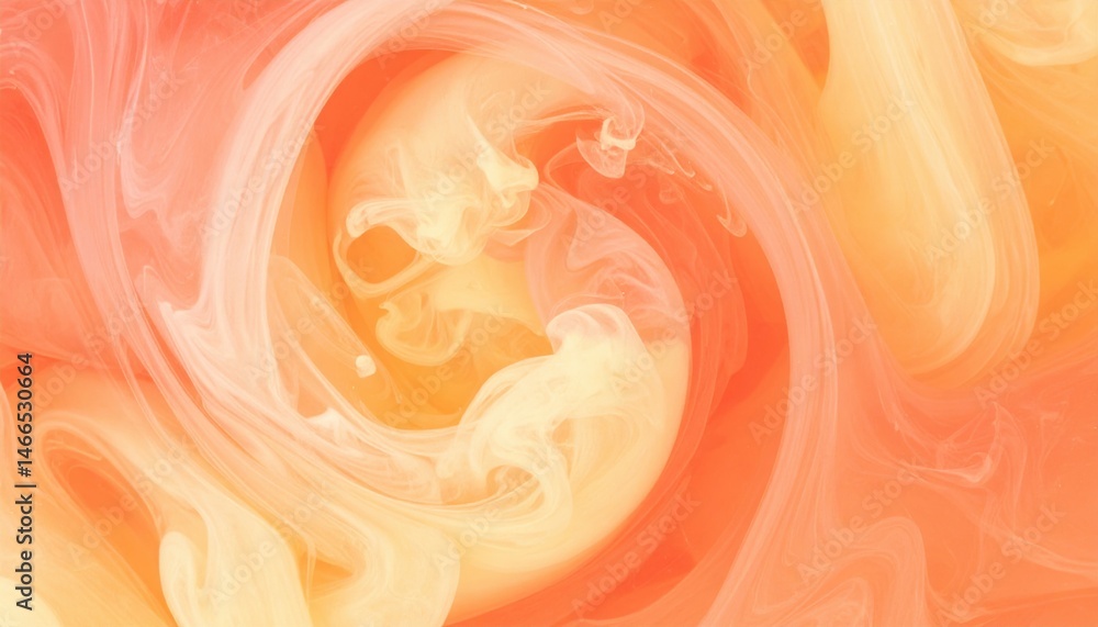 Poster abstract swirl of orange and yellow colors digital art creation vivid background artistic environmen