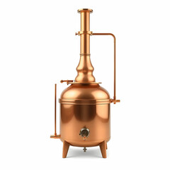 Traditional distiller tank made from copper production of alcohol cognac whiskey Copper