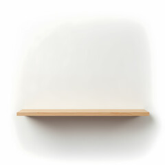 Volume wooden shelf isolated on white background