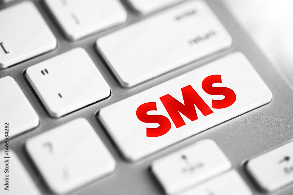 Poster sms (short message service) - text messaging service component of most telephone, internet and mobil