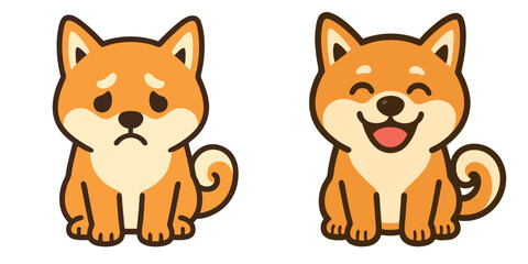 Cute Shiba Inu emotions