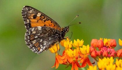 Fototapeta premium butterfly on flower