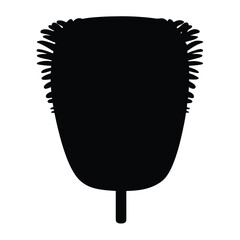 Black and white illustration of red hot poker , flower silhouette vector designs.