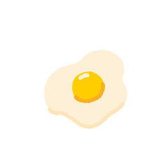 シンプルでかわいい目玉焼きの手書きイラスト
