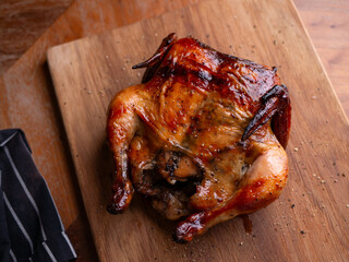 Juicy Rotisserie Chicken Ready to Serve.