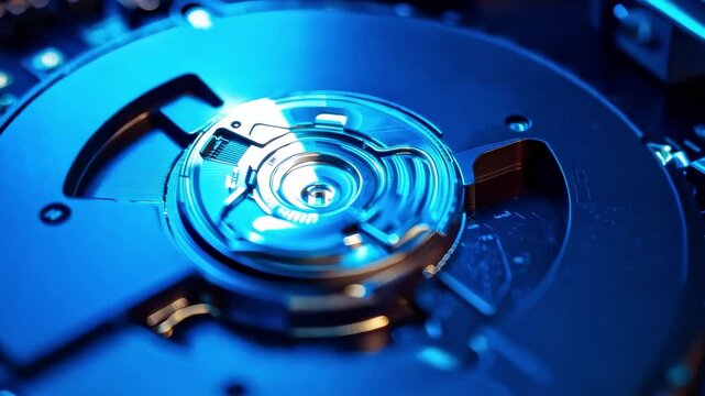 Hard Disk Drive Internal Close-up