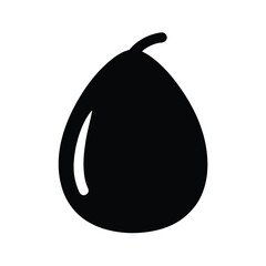 salak snake vector silhouette icon, black and white illustration of fruits.