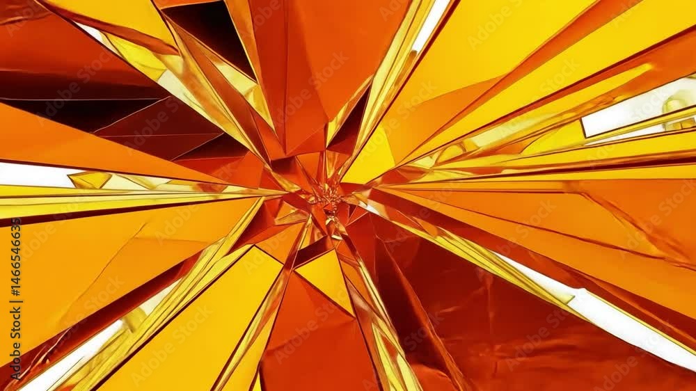 Poster vibrant abstract geometric shapes in orange and yellow dynamic composition of energy and creativity,
