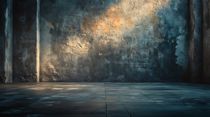 Weathered Concrete Room: A stark, textured interior space with raw materials.