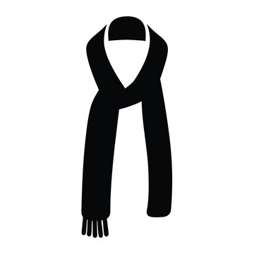 black scarf simple design clip art preview