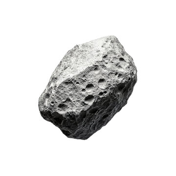 detailed, textured asteroid with rugged surface and various craters, showcasing its natural formation and characteristics. This celestial object represents beauty of space and mysteries