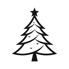 christmas tree vector illustration