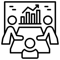 Business Training line icon