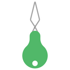 Plastic needle threader vector cartoon illustration isolated on a white background.