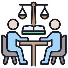 Consultation Lineal Color Icon