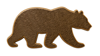 Obraz premium brown bear pad icon isolated on white