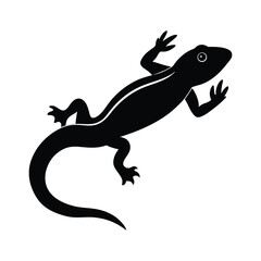 Jumping Salamander Dynamic Vector Silhouette