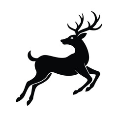 Leaping Deer Dynamic Vector Silhouette
