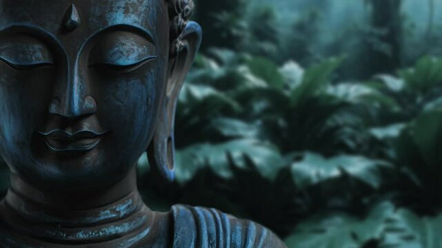 Image of Buddha in the rainforest