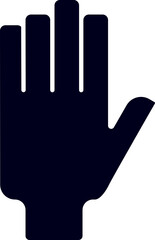 five fingers hand logo design vector