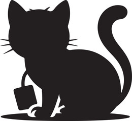 Mystic Black Cat Moon Scene

Curious Kitten Silhouette Vector

Fluffy Cat Sitting Pose Art

Cat Playing with Butterfly Design

Stylized Cat Face Line Ar