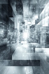 3D Business Digital Background, Generative AI