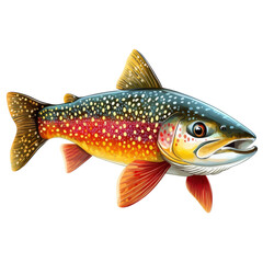 Isolated Detailed Brook Trout