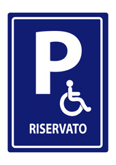 Cartello Parcheggio Riservato