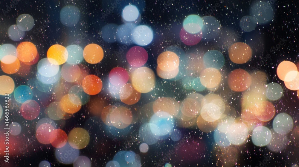 Poster abstract bokeh background with colorful lights
