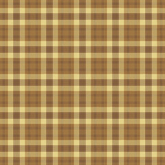Nyc plaid background vector, ornament fabric seamless pattern. Folk tartan check textile texture in orange and yellow colors.