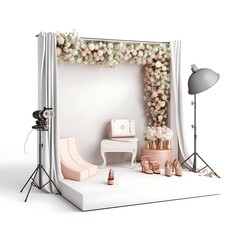 Elegant Shoe  Bag Photo Shoot Setup.