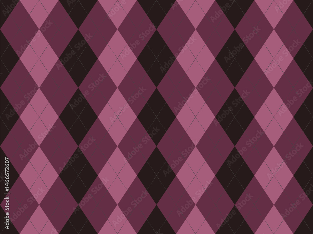 Poster elegant argyle pattern in deep burgundy and dark brown hues. perfect for adding a touch of sophistic