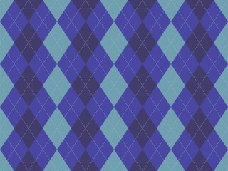 Fototapeta premium Stylish argyle pattern in calming blue and purple hues. Perfect for backgrounds, textiles, or web design projects. Subtle texture adds visual interest.