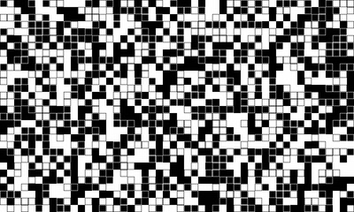 Fototapeta premium Abstract monochrome pixel art background.