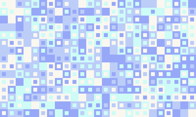 Abstract pastel blue square pixel pattern.  Perfect for website backgrounds, presentations, tech designs, and modern branding.  Evokes feelings of calm, technology, and data visualization.