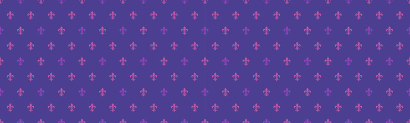 Elegant purple and pink fleurdelis pattern.  Subtle repeating design perfect for backgrounds, website designs, textiles, or branding.