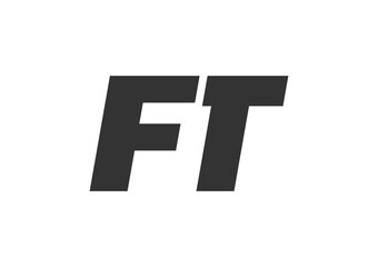 Fototapeta premium FT Techno Editable Font Logo For Corporate Branding. Bold, Futuristic Design With Unique Typographic Ideas. Minimal Custom Type And Dynamic Letter